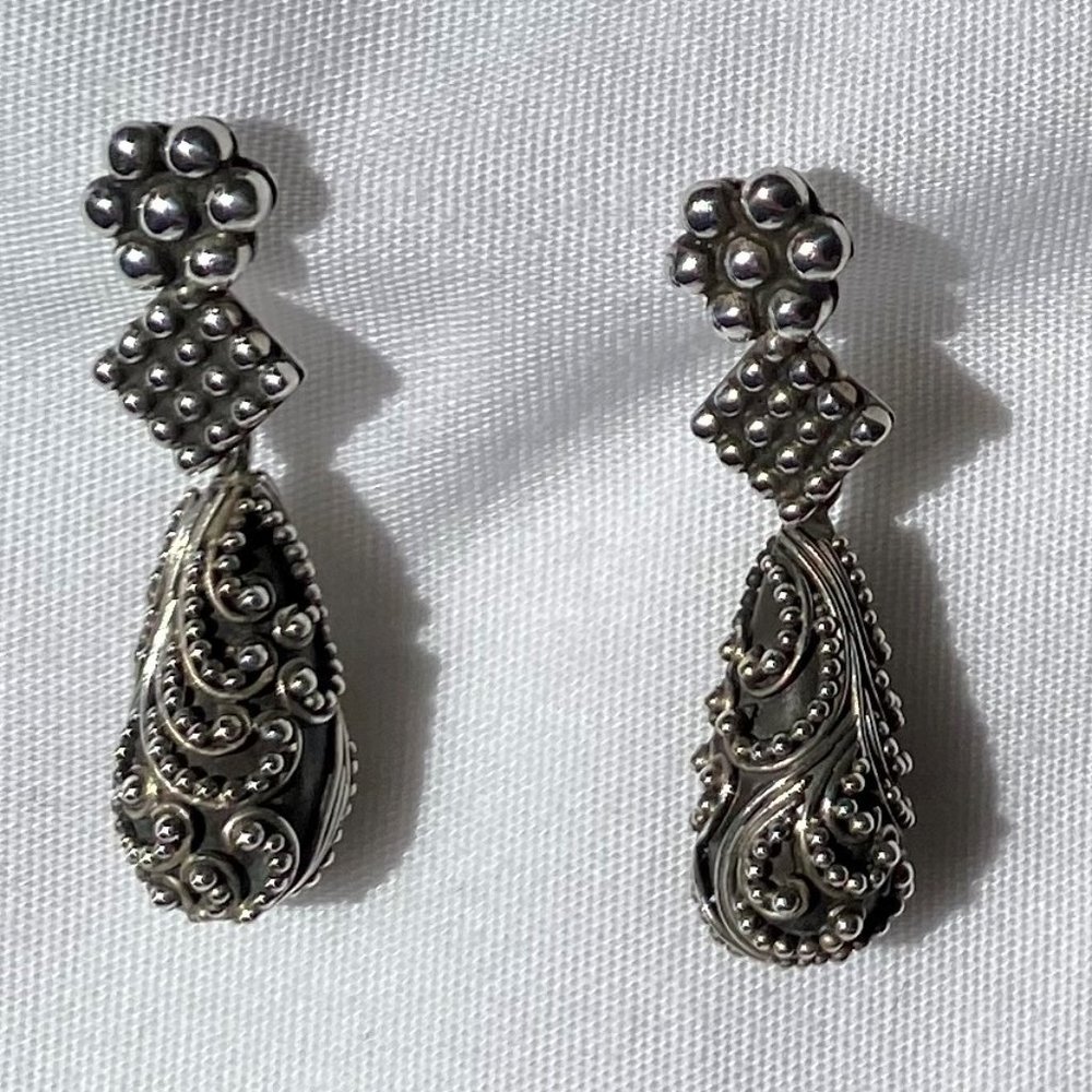 Lois Hill Bali style drop earrings